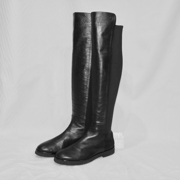 Agl Shoes - AGL Panelled Knee-high Boots In Black NWOT